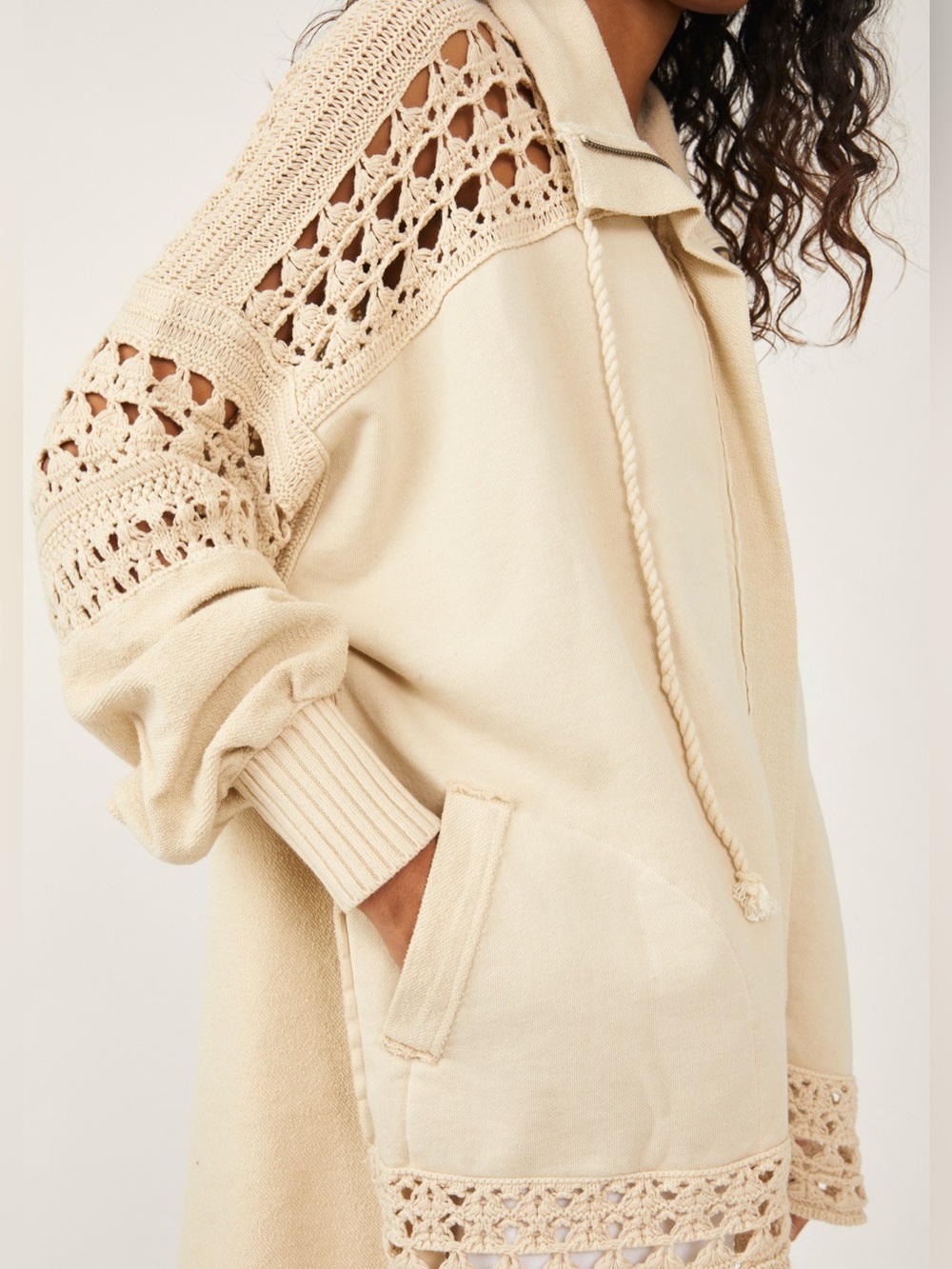 NWT Free People Dune Bug Cardi in Tan size L - Picture 13 of 14
